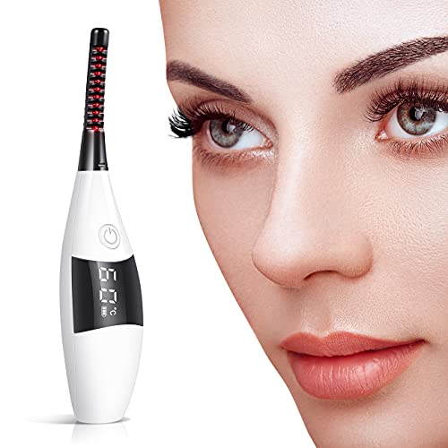 Heated Eyelash Curlers for Women, Portable Heated Eyelash Curlers with Brush ...