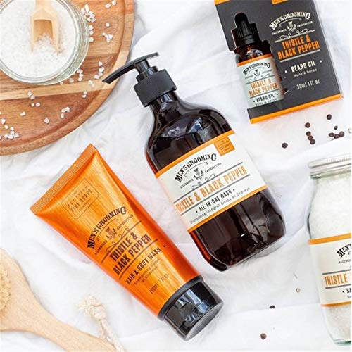 Scottish Fine Soaps Mens Grooming Thistle & Black Hair & Body Wash 200ml