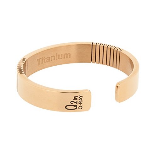 QRAY Rose Gold Titanium Golf Bracelet (Medium: 7"~7.75")