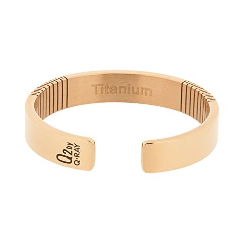 QRAY Rose Gold Titanium Golf Bracelet (Medium: 7"~7.75")
