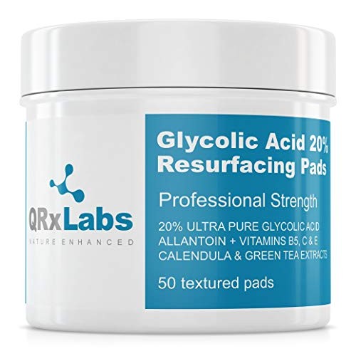 Glycolic Acid 20% Resurfacing Pads for Face & Body with Vitamins B5, C & E, G...
