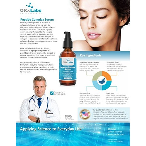 Peptide Complex Serum/Collagen Booster for the Face with Hyaluronic Acid and ...
