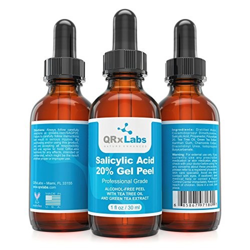 Salicylic Acid 20% Gel Peel - Alcohol-Free Formula with Tee Tree Oil and Gree...
