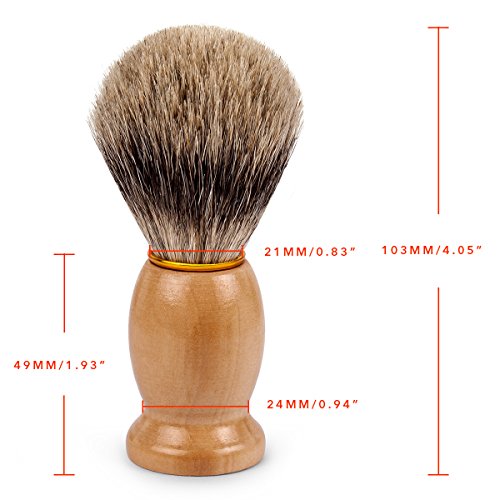 QSHAVE 100% Best Original Pure Badger Hair Shaving Brush Handmade. Real Wood ...