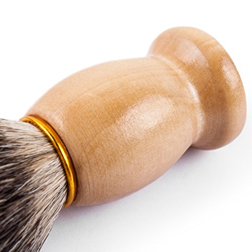 QSHAVE 100% Best Original Pure Badger Hair Shaving Brush Handmade. Real Wood ...