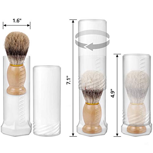 QSHAVE Shaving Brush Travel Case Holder Fit for Most of Shaving Brushes (Brus...