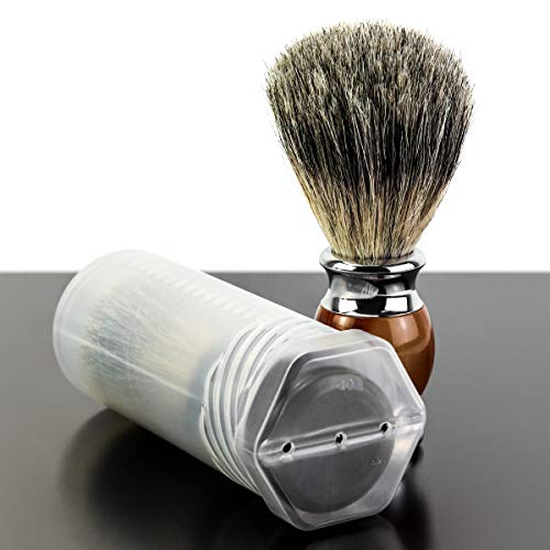 QSHAVE Shaving Brush Travel Case Holder Fit for Most of Shaving Brushes (Brus...