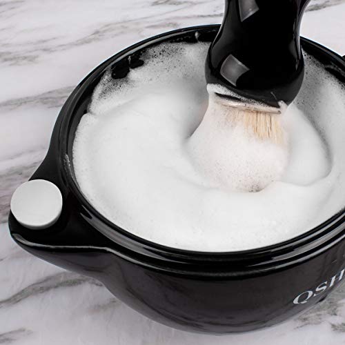 QSHAVE Shaving Scuttle Mug - Keep Lather Always Warm Large Deep Size Bowl Han...