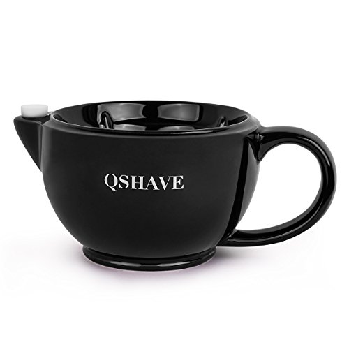 QSHAVE Shaving Scuttle Mug - Keep Lather Always Warm Large Deep Size Bowl Han...