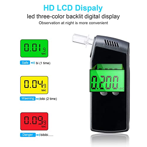 QTlier Portable Breathalyzer with LCD Digital Display for Personal, Professio...