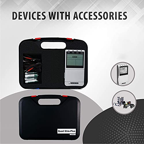TENS EMS Combo Unit Portable Electrotherapy Muscle Stimulator by Quad Stim Pl...