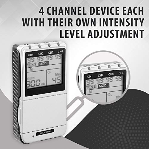 TENS EMS Combo Unit Portable Electrotherapy Muscle Stimulator by Quad Stim Pl...