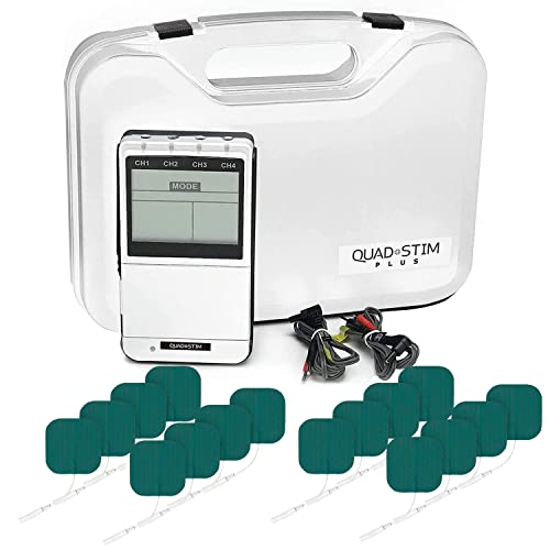 TENS EMS Combo Unit Portable Electrotherapy Muscle Stimulator by Quad Stim Pl...