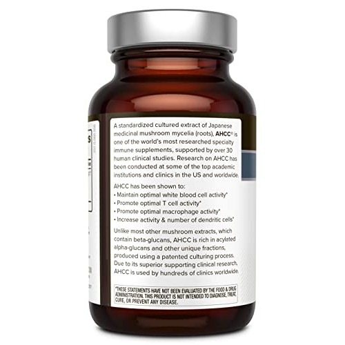 Premium Kinoko Platinum AHCC Supplement – 750mg of AHCC per Capsule – Support...