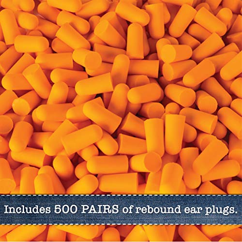 Dispenser Refillable and 500 Pair Foam Ear Plugs - Soft Disposable NRR 32dB, ...
