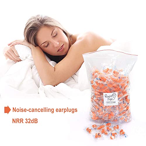 Quality Foam Earplugs 200 Pair- 32dB Noise Cancelling Sound Blocking Calmer S...