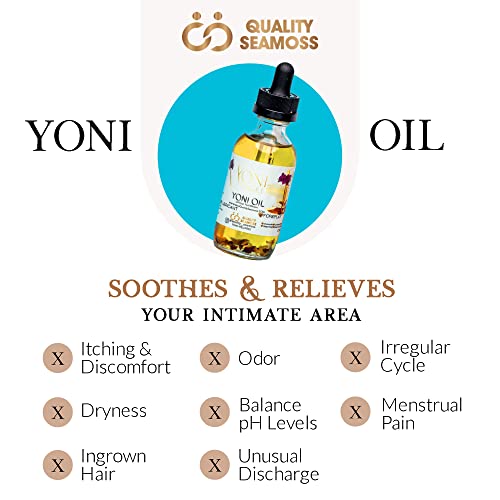 Natural Yoni Oil. Feminine Oil, Eliminates Odor, Restores PH Balance, Heals a...