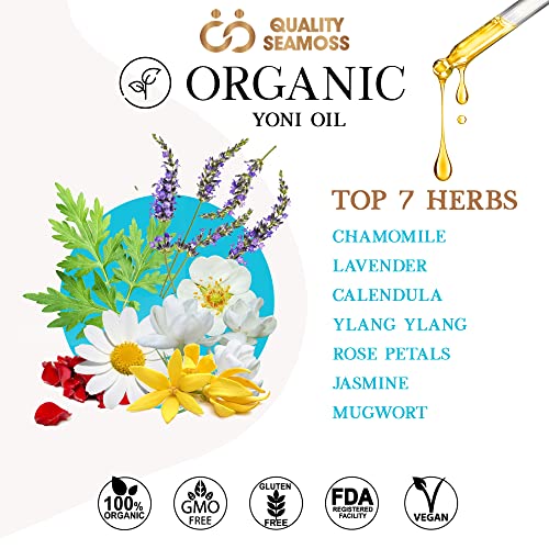 Natural Yoni Oil. Feminine Oil, Eliminates Odor, Restores PH Balance, Heals a...