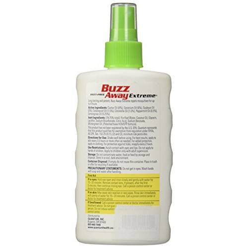 Quantum Health Buzz Away Extreme - DEET-free Insect Repellent, Essential Oil ...