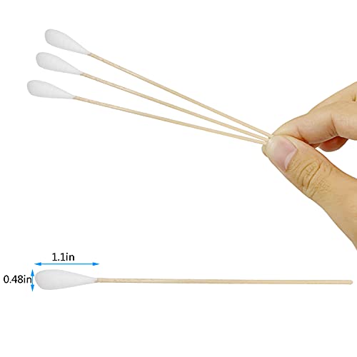 6 Inch Long Cotton Swabs (Large Size) 400pcs for Pets, Gun Cleaning or Makeup