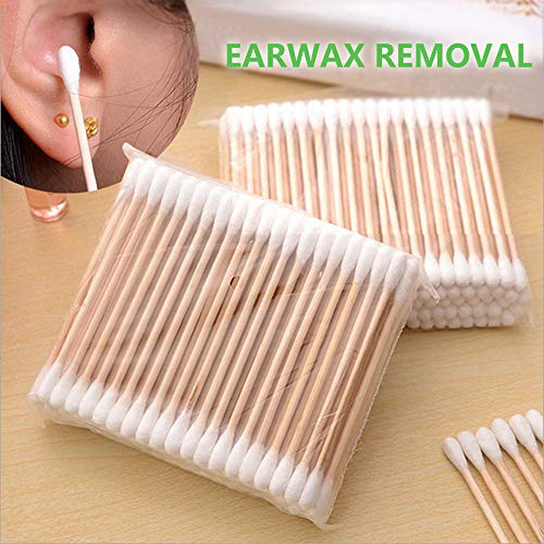 Cotton Swabs with Wooden Sticks/Biodegradable Cotton Buds 1200pcs