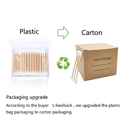 Thick Cotton Swabs, Large Tips Cotton Swabs, XL Cotton Bud with Big Cotton He...
