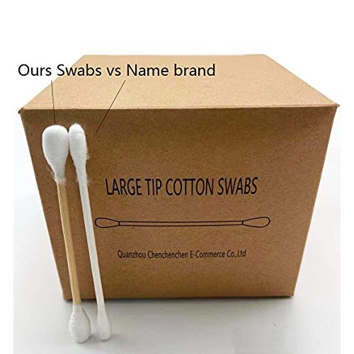 Thick Cotton Swabs, Large Tips Cotton Swabs, XL Cotton Bud with Big Cotton He...