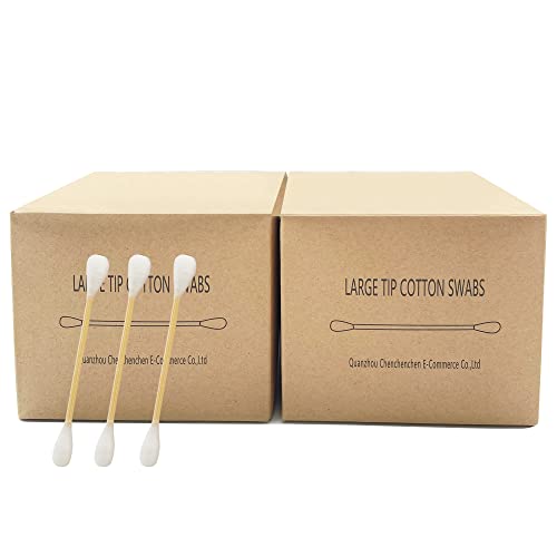 Thick Cotton Swabs, Large Tips Cotton Swabs, XL Cotton Bud with Big Cotton He...