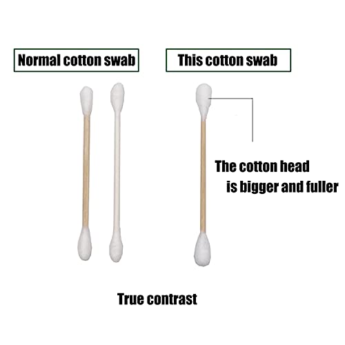 Thick Cotton Swabs,XL Size Natural Bamboo Cotton Buds,Organic Biodegradable, ...
