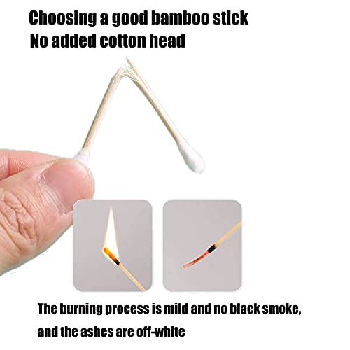 Thick Cotton Swabs,XL Size Natural Bamboo Cotton Buds,Organic Biodegradable, ...