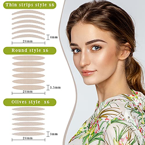 864 Pieces Eyelid Strips Droopy Eyelid Tape Natural Invisible Double Single E...