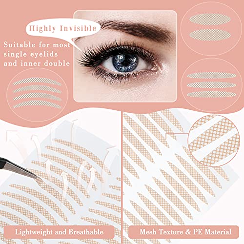 864 Pieces Eyelid Strips Droopy Eyelid Tape Natural Invisible Double Single E...