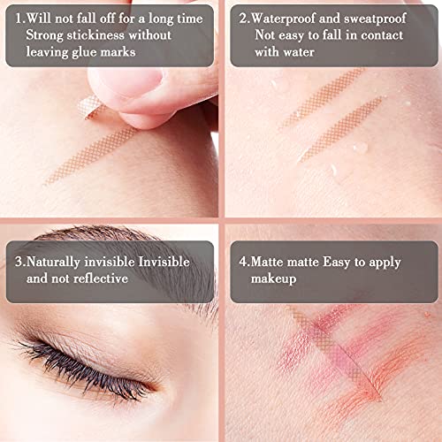 864 Pieces Eyelid Strips Droopy Eyelid Tape Natural Invisible Double Single E...