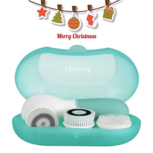 Spinning Face Cleansing Brush Queenwill Waterproof Facial Cleansing Rotating ...