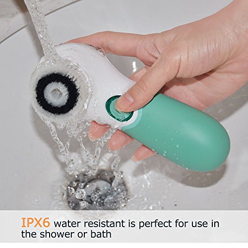 Spinning Face Cleansing Brush Queenwill Waterproof Facial Cleansing Rotating ...