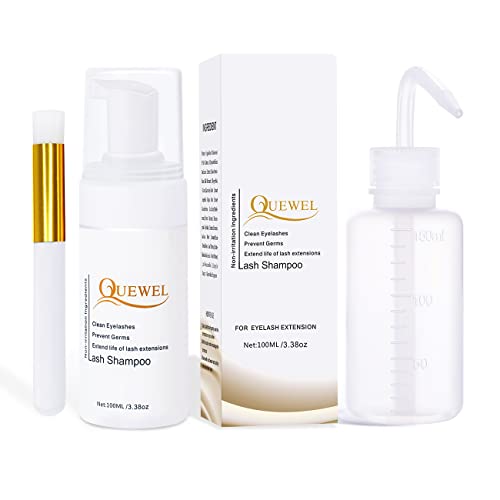 QUEWEL Eyelash Extension Cleanser -Foaming 100 ML Eyelash Shampoo/Wash Eyelas...