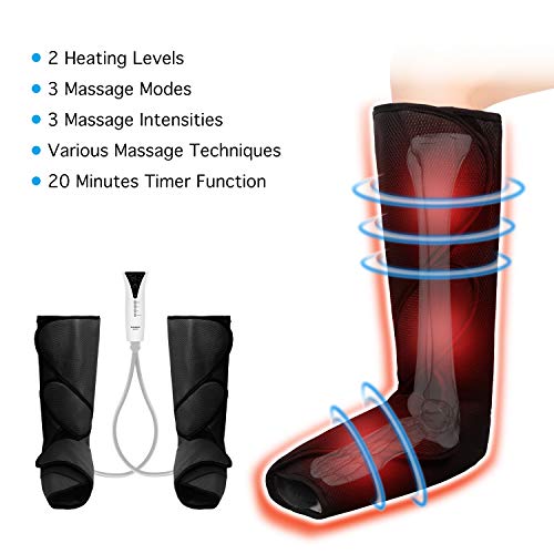 QUINEAR Leg Massager with Heat Air Compression Massage for Foot & Calf Helpfu...