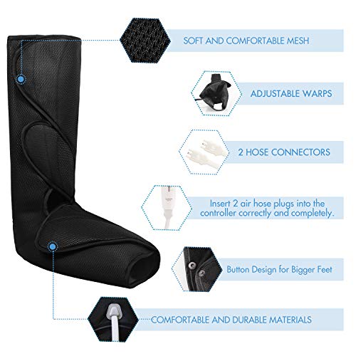QUINEAR Leg Massager with Heat Air Compression Massage for Foot & Calf Helpfu...