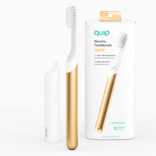 quip Adult Electric Toothbrush - Sonic Toothbrush with Travel Cover & Mirror ...