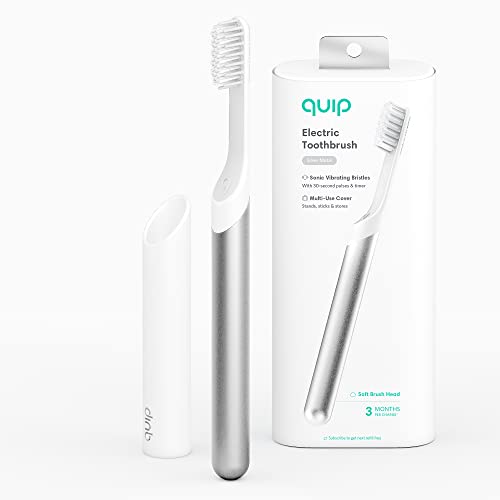 quip Adult Electric Toothbrush - Sonic Toothbrush with Travel Cover & Mirror ...