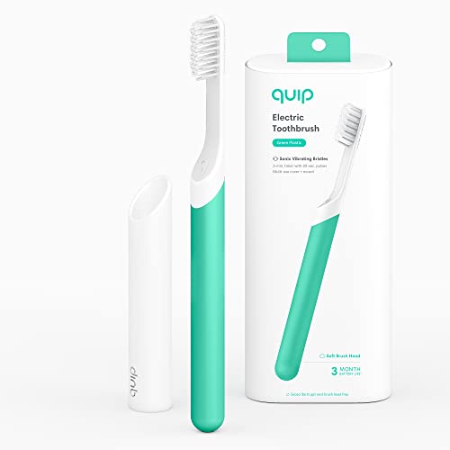 quip Adult Electric Toothbrush - Sonic Toothbrush with Travel Cover & Mirror ...