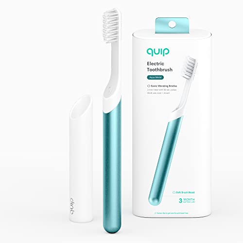 quip Adult Electric Toothbrush - Sonic Toothbrush with Travel Cover & Mirror ...