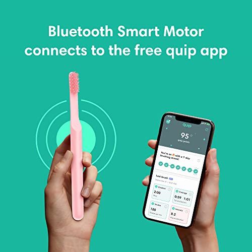 quip Adult Smart Electric Toothbrush - Sonic Toothbrush with Bluetooth & Rewa...