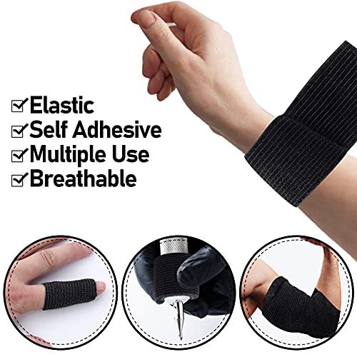 Tattoo Grip Tape 12pcs 2" x 5 Yards Disposable Cohesive Tattoo Grip Wrap, Ela...