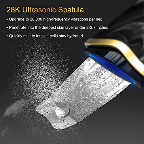 Qukot Ultrasonic Skin Scrubber Spatula - Upgraded Blue-Light Blackhead Remove...