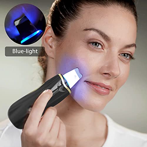 Qukot Ultrasonic Skin Scrubber Spatula - Upgraded Blue-Light Blackhead Remove...