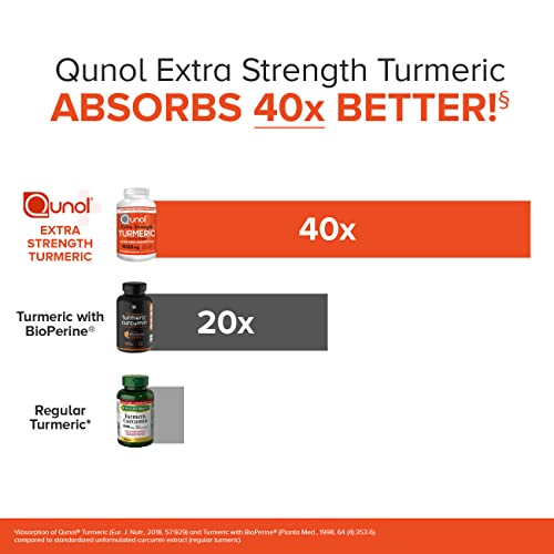 Turmeric Curcumin Capsules, Qunol with Ultra High Absorption 1000mg, Joint Su...