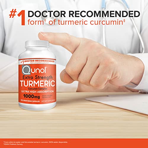 Turmeric Curcumin Capsules, Qunol with Ultra High Absorption 1000mg, Joint Su...