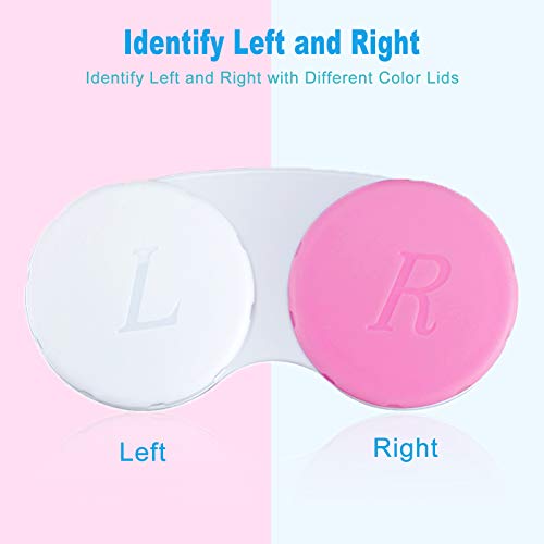 12PCS Contact Lens Case, Colorful Contact Lens Box Left/Right Eyes Holder Con...