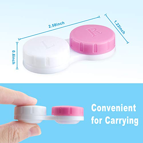 12PCS Contact Lens Case, Colorful Contact Lens Box Left/Right Eyes Holder Con...